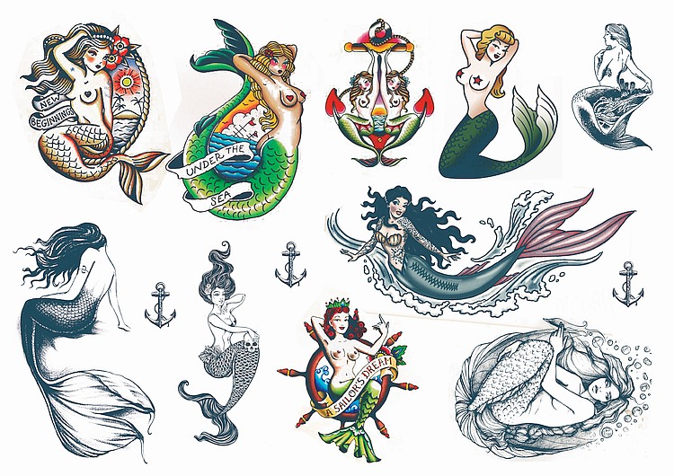 Temporary Mermaid Fake Henna Stick On Temporary Tattoos Temporary Mermaid Fake Henna Stick On Temporary Tattoos