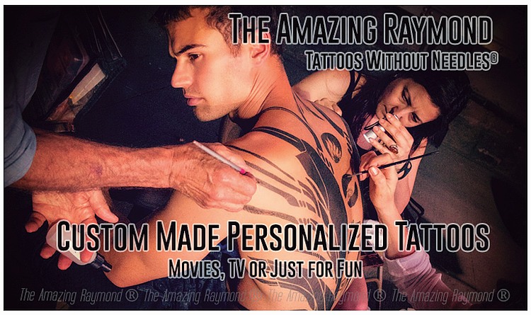 Amazing Raymond Temporary Tattoos for Movie TV and Film