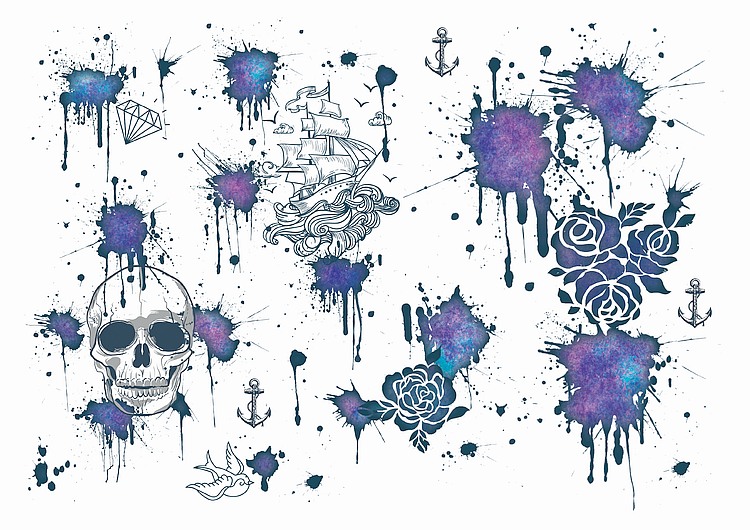 Paint Splatter Temporary Tattoos