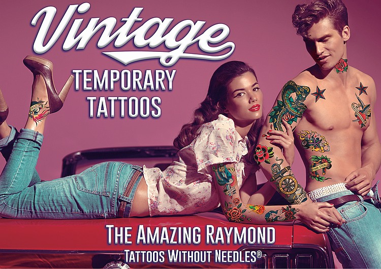 Vintage Temporary Tattoos from The Amazing Raymond